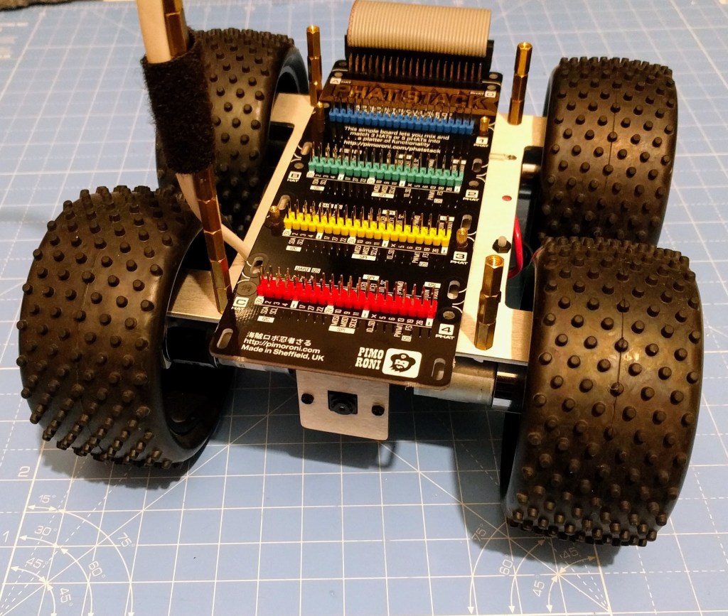 PiBorg YetiBorg v1 robot with a Pimoroni PhatStack